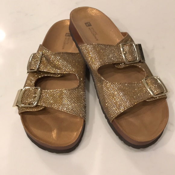 white mountain sparkle sandals